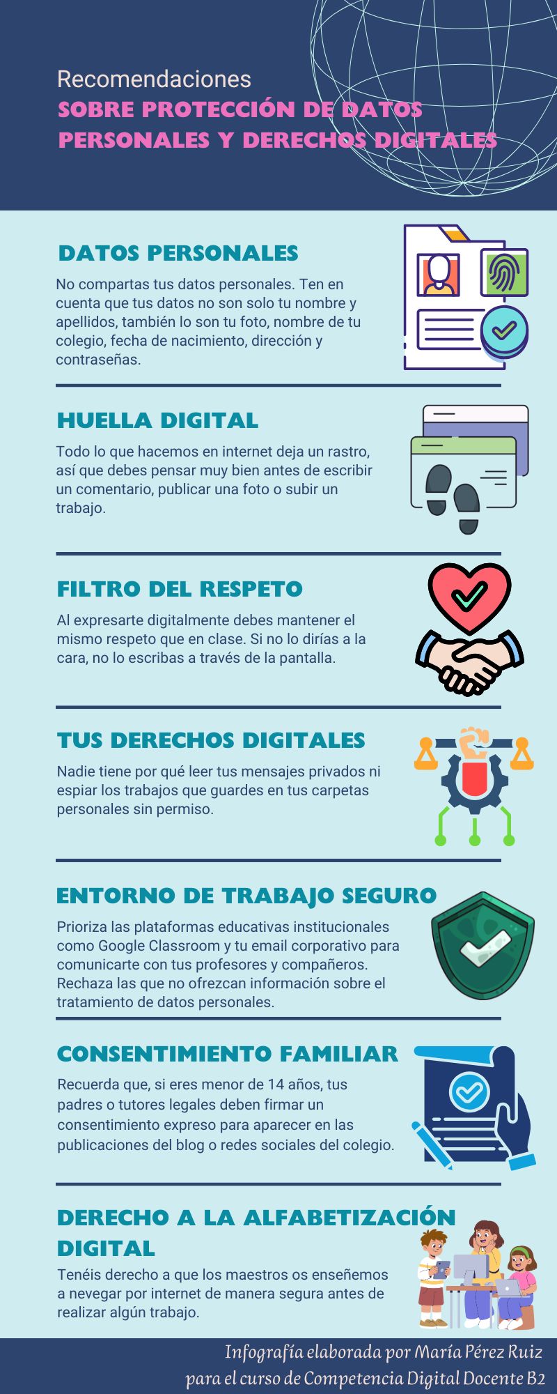 Recomendaciones a tener en cuenta sobre protección de datos personales y derechos digitales